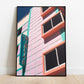 Pink Art Deco Building Miami Beach