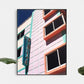 Pink Art Deco Building Miami Beach