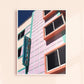 Pink Art Deco Building Miami Beach
